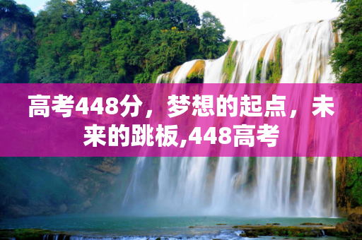 高考448分，梦想的起点，未来的跳板,448高考