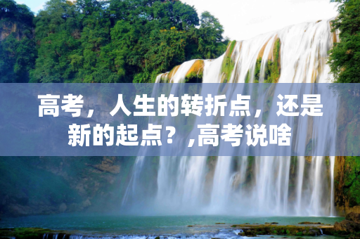 高考，人生的转折点，还是新的起点？,高考说啥