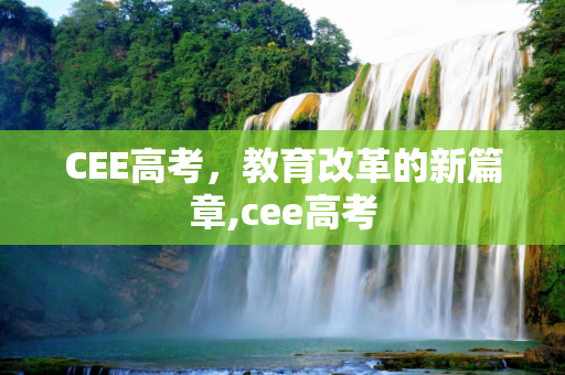 CEE高考，教育改革的新篇章,cee高考