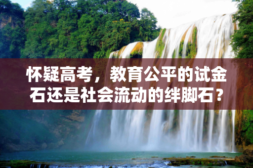 怀疑高考，教育公平的试金石还是社会流动的绊脚石？,怀疑高考