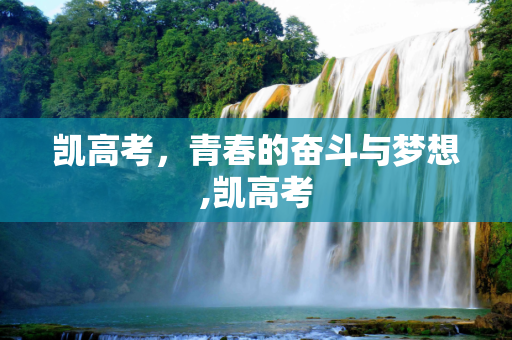凯高考，青春的奋斗与梦想,凯高考