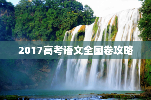2017高考语文全国卷攻略