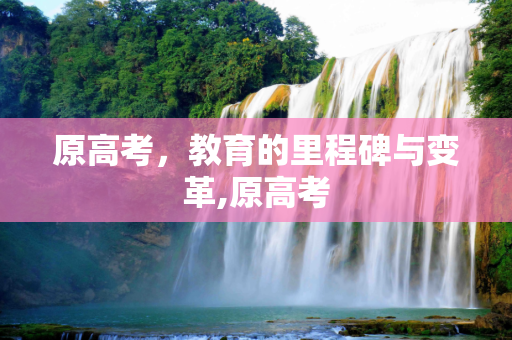 原高考，教育的里程碑与变革,原高考