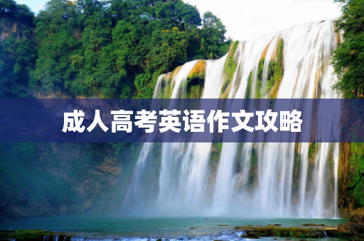 成人高考英语作文攻略