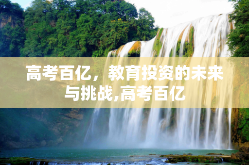 高考百亿，教育投资的未来与挑战,高考百亿