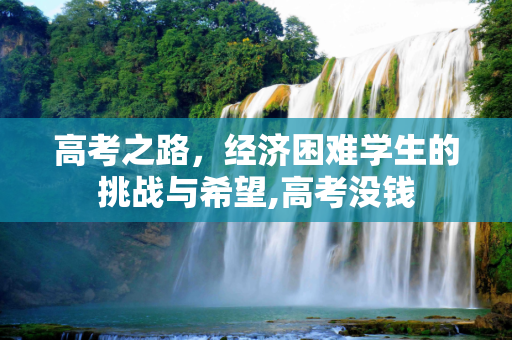 高考之路，经济困难学生的挑战与希望,高考没钱