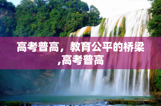 高考普高，教育公平的桥梁,高考普高