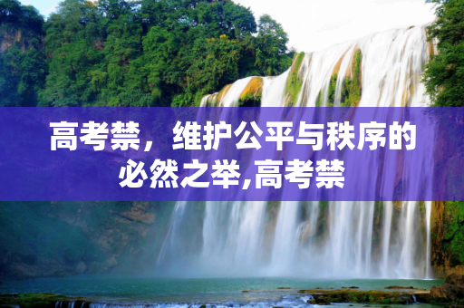 高考禁，维护公平与秩序的必然之举,高考禁