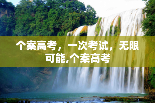 个案高考，一次考试，无限可能,个案高考