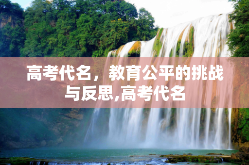 高考代名，教育公平的挑战与反思,高考代名
