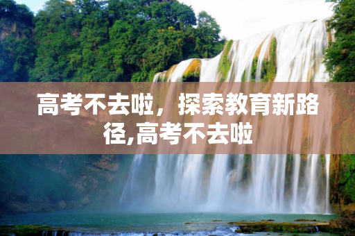 高考不去啦，探索教育新路径,高考不去啦