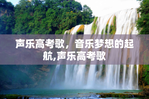 声乐高考歌，音乐梦想的起航,声乐高考歌