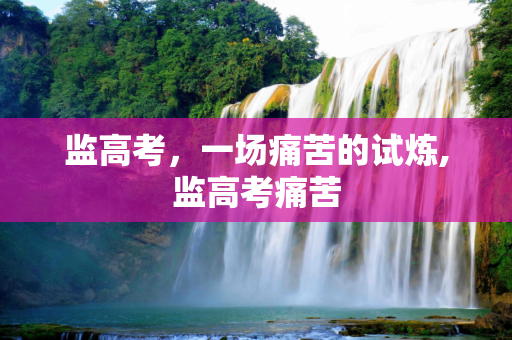 监高考，一场痛苦的试炼,监高考痛苦