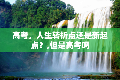 高考，人生转折点还是新起点？,但是高考吗