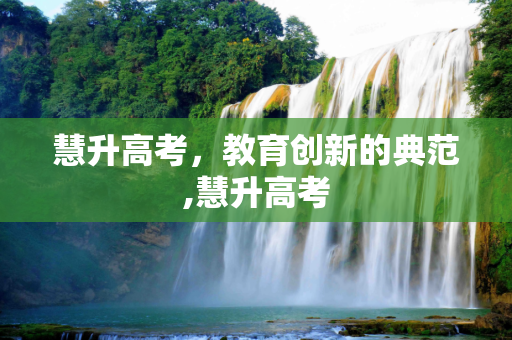 慧升高考，教育创新的典范,慧升高考