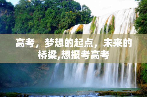 高考，梦想的起点，未来的桥梁,想报考高考