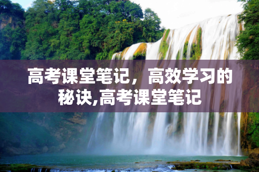 高考课堂笔记，高效学习的秘诀,高考课堂笔记