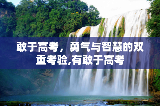 敢于高考，勇气与智慧的双重考验,有敢于高考