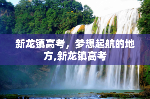 新龙镇高考，梦想起航的地方,新龙镇高考