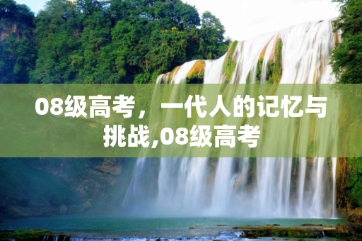 08级高考，一代人的记忆与挑战,08级高考