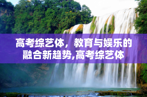 高考综艺体，教育与娱乐的融合新趋势,高考综艺体