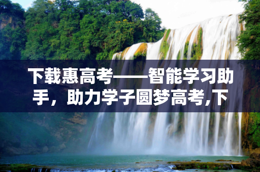 下载惠高考——智能学习助手，助力学子圆梦高考,下载惠高考