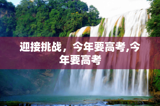 迎接挑战，今年要高考,今年要高考