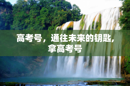 高考号，通往未来的钥匙,拿高考号