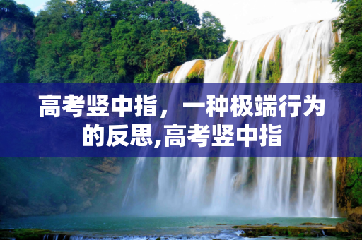 高考竖中指，一种极端行为的反思,高考竖中指