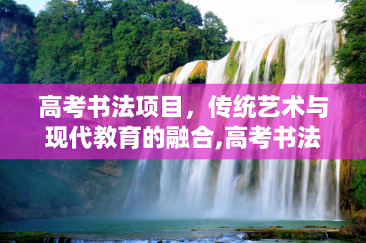 高考书法项目，传统艺术与现代教育的融合,高考书法项目