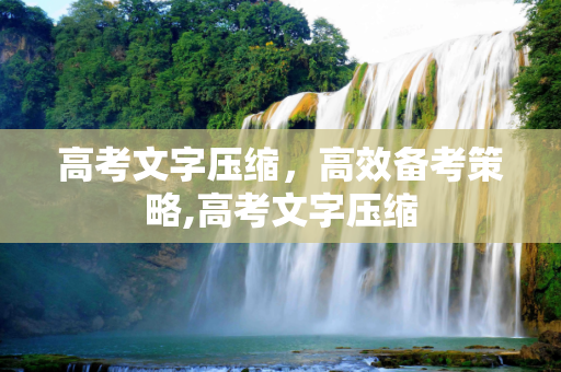 高考文字压缩，高效备考策略,高考文字压缩