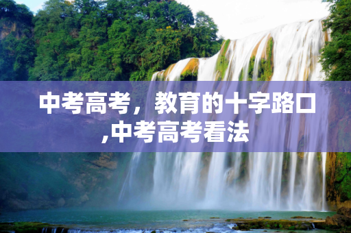 中考高考，教育的十字路口,中考高考看法