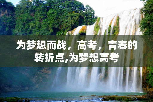 为梦想而战，高考，青春的转折点,为梦想高考