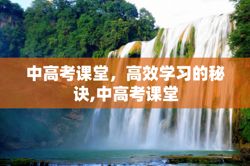 中高考课堂，高效学习的秘诀,中高考课堂