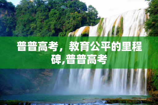普普高考，教育公平的里程碑,普普高考