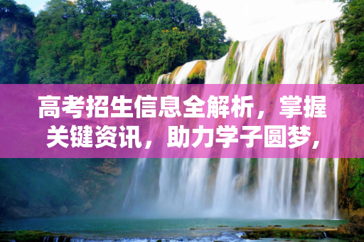 高考招生信息全解析，掌握关键资讯，助力学子圆梦,高考招信息