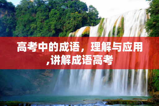 高考中的成语，理解与应用,讲解成语高考