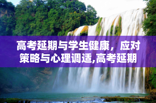 高考延期与学生健康，应对策略与心理调适,高考延期健康