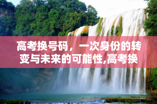 高考换号码，一次身份的转变与未来的可能性,高考换号码