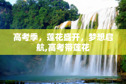 高考季，莲花盛开，梦想启航,高考带莲花