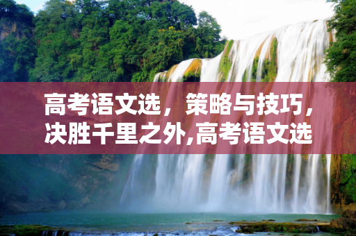 高考语文选，策略与技巧，决胜千里之外,高考语文选
