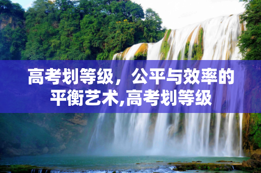 高考划等级，公平与效率的平衡艺术,高考划等级