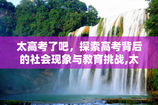 太高考了吧，探索高考背后的社会现象与教育挑战,太高考了吧