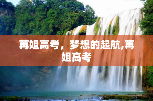 苒姐高考，梦想的起航,苒姐高考