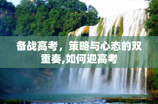 备战高考，策略与心态的双重奏,如何迎高考