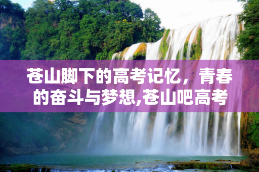 苍山脚下的高考记忆，青春的奋斗与梦想,苍山吧高考
