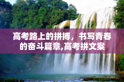 高考路上的拼搏，书写青春的奋斗篇章,高考拼文案