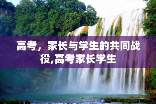 高考，家长与学生的共同战役,高考家长学生