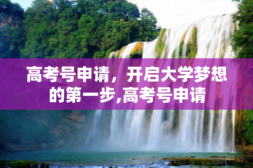 高考号申请，开启大学梦想的第一步,高考号申请