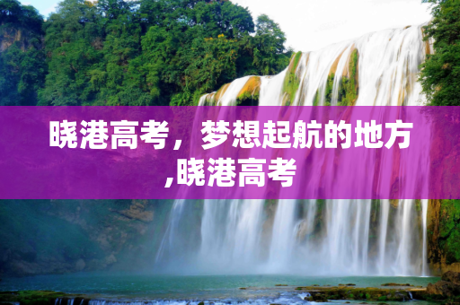 晓港高考，梦想起航的地方,晓港高考